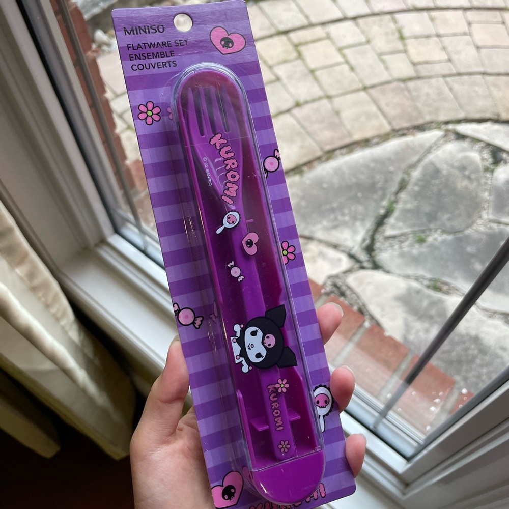 Kuromi licenced flatware set